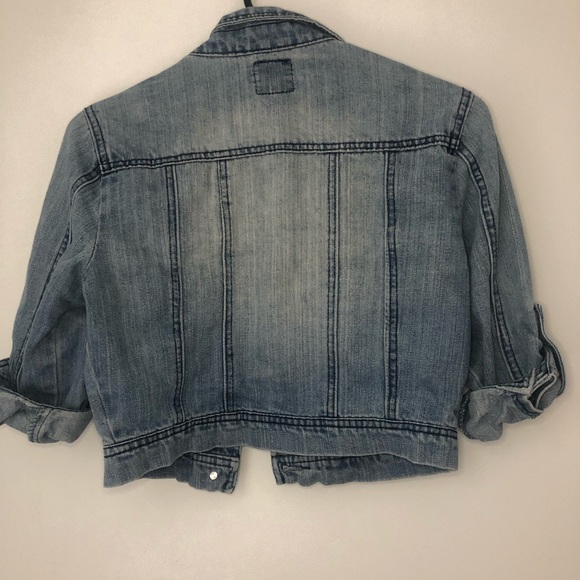 Blue cropped jean jacket - Picture 6 of 6